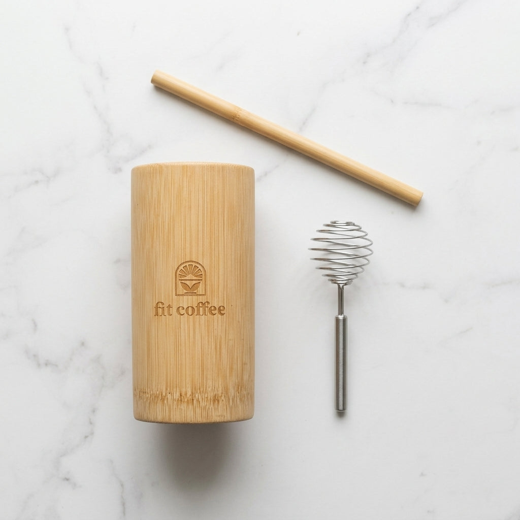 Welcome Bundle — Bamboo Cup, Bamboo Straw & Whisk